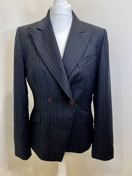 Jackets & Blazers - Ladies 100% Virgin Wool Pinstriped Blazer from ‘Sticky Fingers Signature’ UK 12